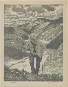 O Caminhante (Meisterblatt) de Hans Thoma