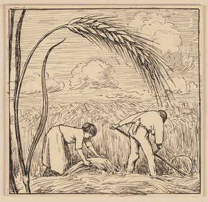 Ilustração para o manual: Espiga de milho de Hans Thoma