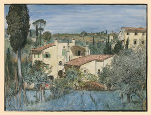 Uma villa nos arredores de Florença de Hans Thoma