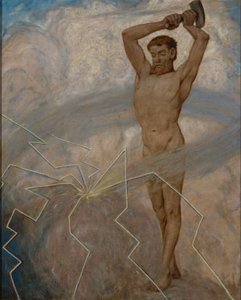 Júlio (Thor, o deus do trovão) de Hans Thoma