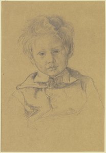 Retrato infantil do filho de Victor Müller de Hans Thoma