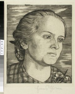 Retrato de uma mulher de Hans Thoma