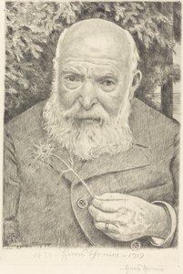 Autorretrato VI com Flor de Hans Thoma