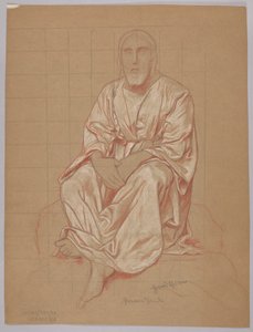 Cristo sentado, verso: repetição da mesma figura de Hans Thoma
