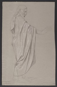 Esboço da figura de Cristo de Hans Thoma