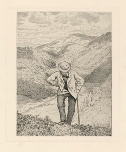 Caminhantes na montanha de Hans Thoma