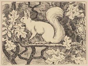 Ilustração do livro de leitura: Eichhorn de Hans Thoma
