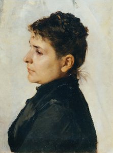 mulher de perfil