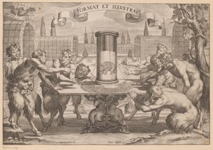 Satyrs em torno de uma anamorfose de um elefante
Format et Illustrat (título sobre o objecto) de Hans Troschel