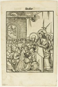 Cristo Pregando, de Leben Jesu Christi, chapa 19 de xilogravuras de livros do século XVI
