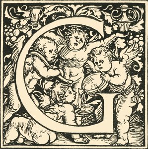 G - Um alfabeto de Hans Weiditz, c1520-1521, 1908. de Hans Weiditz