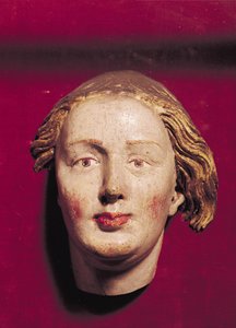 Cabeça de um santo, c.1520 (madeira pintada)