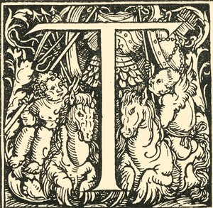 T - Um alfabeto de Hans Weiditz, c1520-1521, 1908. de Hans Weiditz