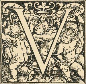 V - Um alfabeto de Hans Weiditz, c1520-1521, 1908. de Hans Weiditz