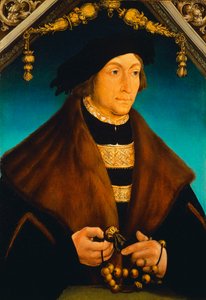 Retrato do Conde Palatino George de Wittelsbach, Bispo de Speyer, de Hans Wertinger
