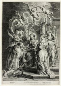 Santo Ildefonso diante da Virgem de Hans Witdoeck