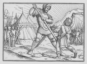 David Killeth Golias, 1 Samuel XVII, 49 de Hans after Holbein the Younger