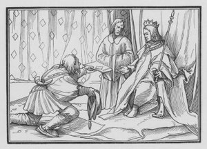 Hiram Sendeth para felicitar Salomão, 1 Reis V, 1 de Hans after Holbein the Younger