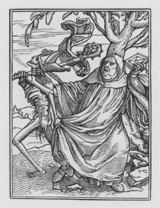 Dança da Morte de Holbein: O Abade de Hans after Holbein the Younger