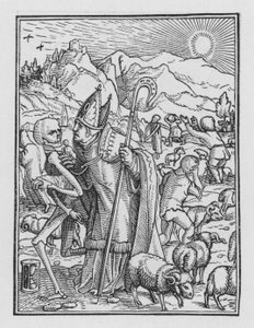 Dança da Morte de Holbein: O Bispo de Hans after Holbein the Younger