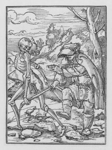 A Dança da Morte de Holbein: O Homem Cego de Hans after Holbein the Younger
