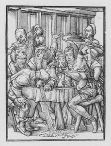 Dança da Morte de Holbein: Os Bêbados de Hans after Holbein the Younger