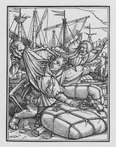 Dança da Morte de Holbein: O Mercador de Hans after Holbein the Younger