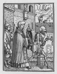 Dança da Morte de Holbein: O Sacerdote de Hans after Holbein the Younger