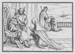 Joabs Artificio para Levar para Casa Absalão, 2 Samuel XIV, 4 de Hans after Holbein the Younger