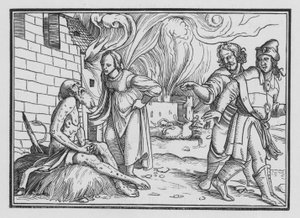 Job repreende sua esposa, Job II, 9 de Hans after Holbein the Younger