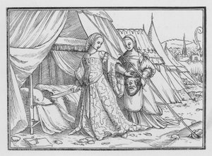 Judith Cutteth sai da cabeça de Holofernes, Judith XIII, 8 de Hans after Holbein the Younger