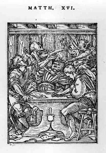 The Gamesters, da série Dance of Death, gravada por Hans Lutzelburger (fl.1505-26) c.1526-28 de Hans after Holbein the Younger