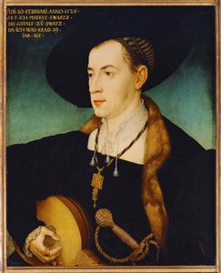 Matthaeus Schwarz, banqueiro, sócio da família bancária Fugger de Augsburgo, financiadores do imperador Carlos V ...