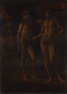 Jovens numa paisagem («Dois jovens») de Hans von Marées