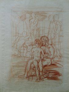 Estudo de composição para a "Era de Ouro" de Hans von Marées