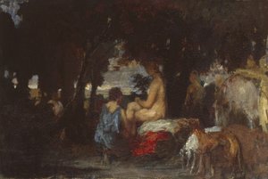 O banho de Diana, um estudo para o repouso de Diana, 1863
