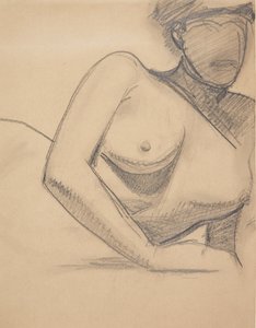 Modelo feminino deitada de Harald Giersing