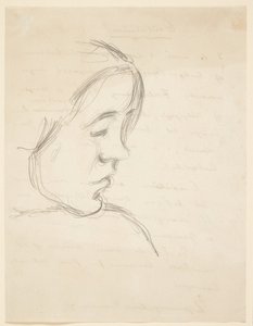 Retrato de Bodil, irmã do artista de Harald Giersing