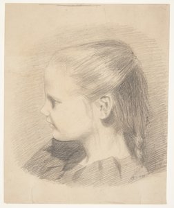 Retrato de Else Aagesen quando criança; mais tarde casou-se com Plaun