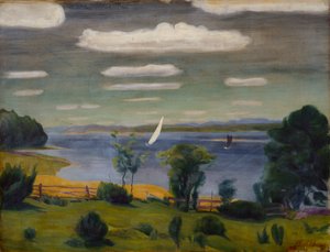 Dia de verão em Viksfjorden, Larvik de Harald Oscar Sohlberg