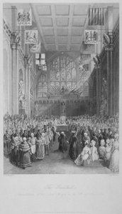 Instalação do Lord Mayor de Londres no Guildhall, City of London, 1838.  