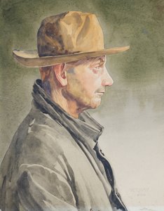 Auto-retrato, 1920 (wc no papel)