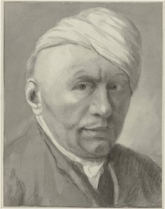 Auto-retrato do desenhista Harmanus van Tuylen, com chapéu de Harmanus Tuylen