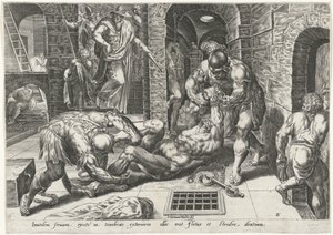 Criado mau atirado para masmorra escura
Parábola dos talentos (título da série) de Harmen Jansz Muller