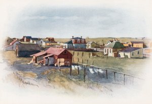 Uma cidade de pradaria, gosta, Alberta de Harold Copping