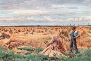 Ao longo dos campos de Wheet de Manitoba de Harold Copping