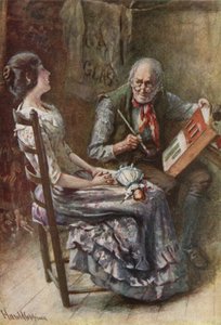 Bertha e seu pai (cor litho) de Harold Copping