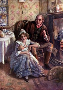 Charles Dickens, &39;The Cricket on the Hearth&39; (O grilo na lareira) de Harold Copping