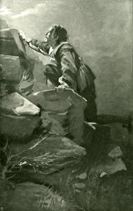 Cristão escalando a colina dificuldade (litho) de Harold Copping