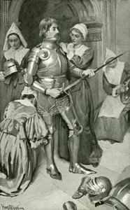 Cristão vestido de armadura de Harold Copping
